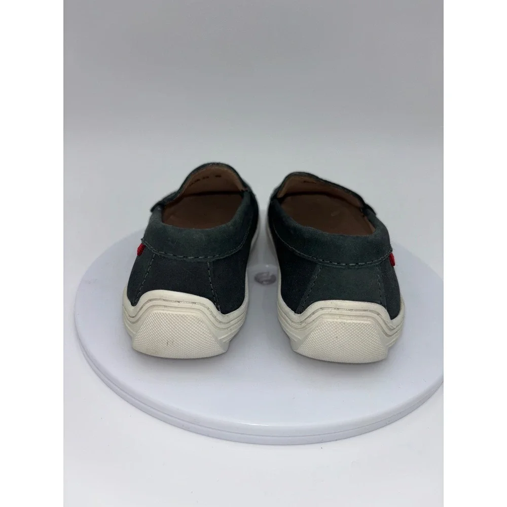 MARC JOSEPH New York Kids‎ Suede Loafer Shoe Dark Green Star Leather 12 NEW